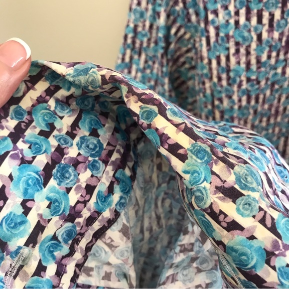 TED BAKER | Blue & Purple Button Down French Cuff L - Picture 10 of 11